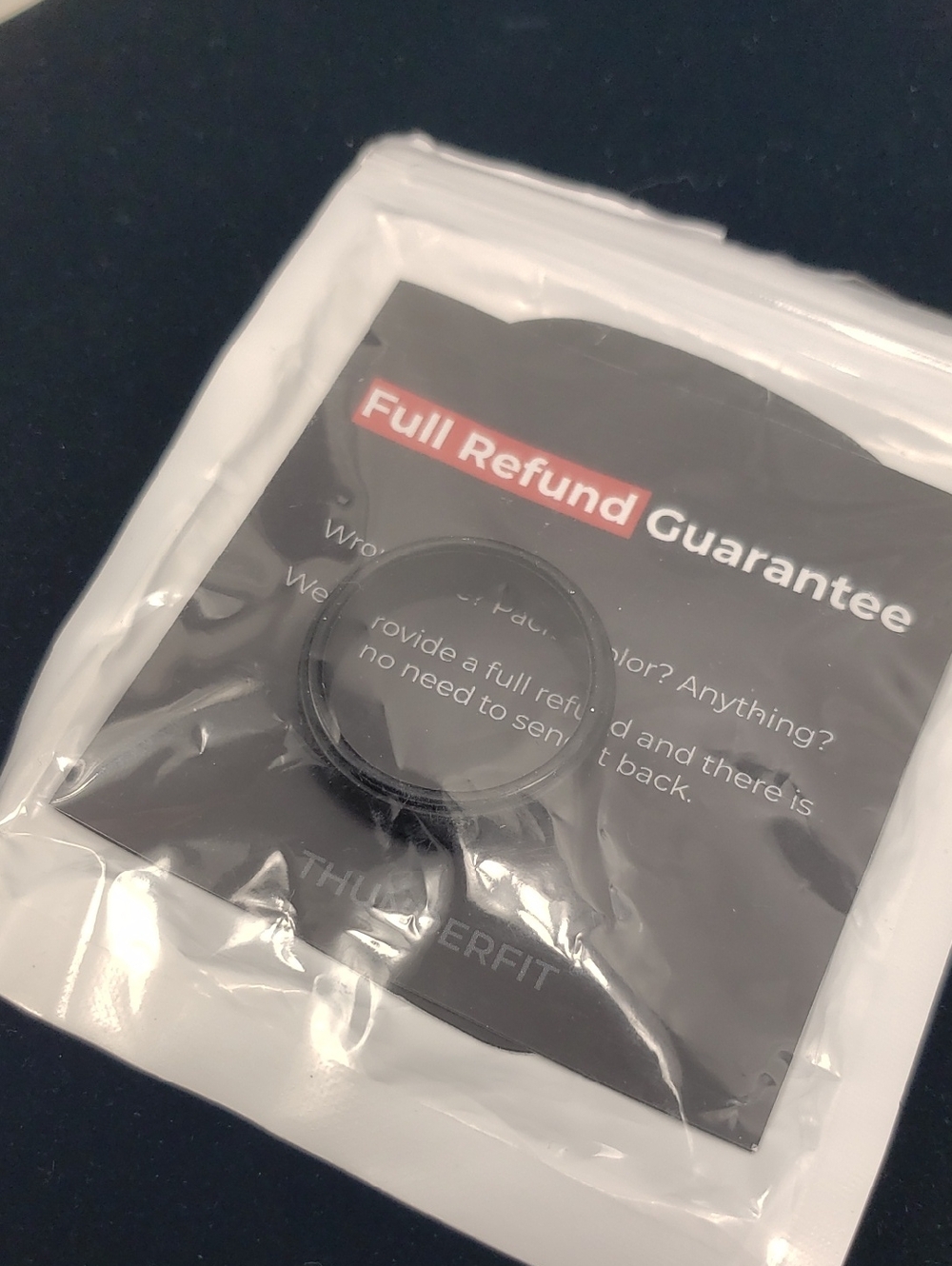 Thunderfit Black Silicone Ring Size 17